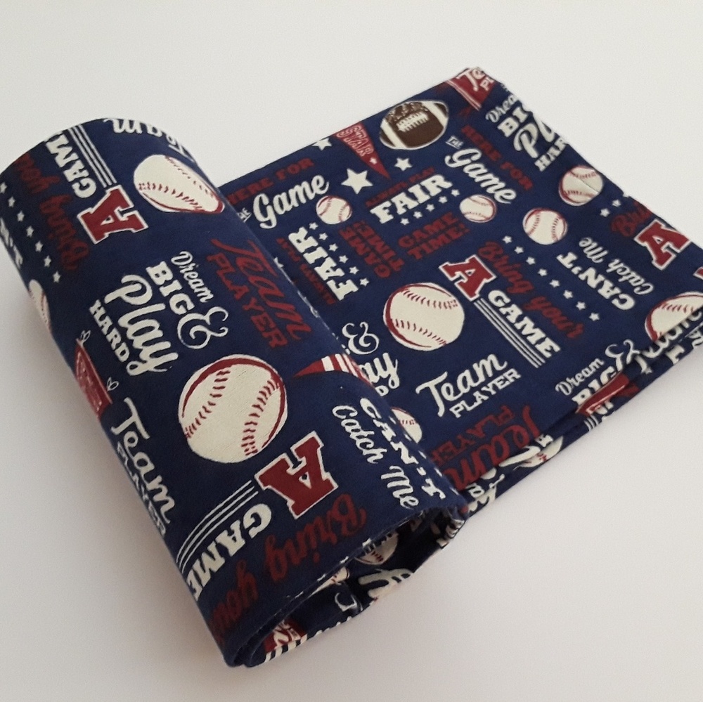 Baseball flannel blanket
